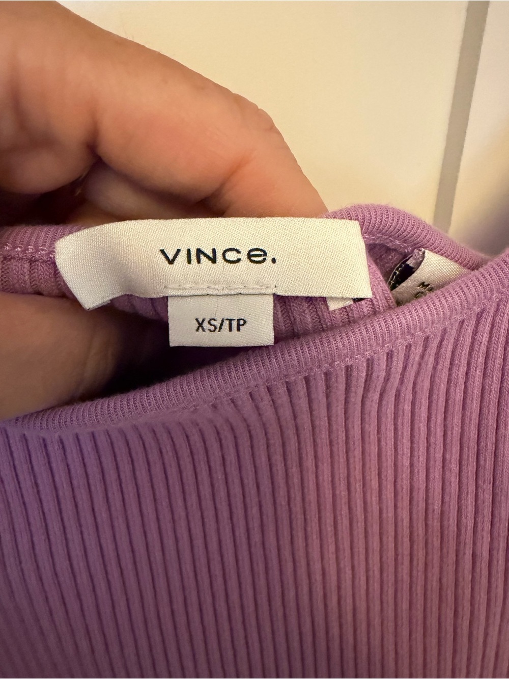 Vince Lavender purple Cotton Ribbed Tank Top Square Neck Size XS - Picture 6 of 6